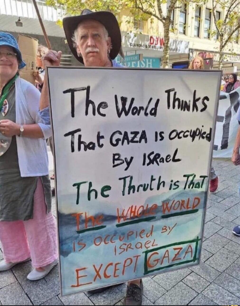 The World Thunks That GAZA is occupied By ISrael The Truth is That The World is Occupied by Israel EXCEPT GAZA
