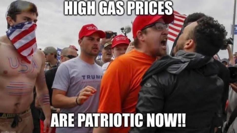 HIGH GAS PRICES ARE PATRIOTIC NOW!!