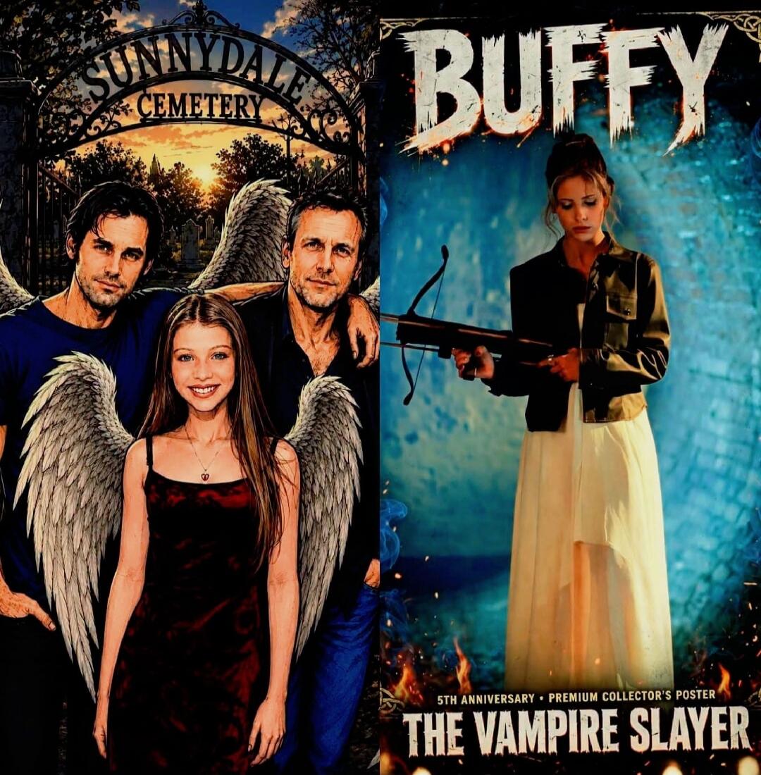 SUNNYDALE CEMETERY BUFFY 5TH ANNIVERSARY PREMIUM COLLECTOR'S POSTER THE VAMPIRE SLAYER