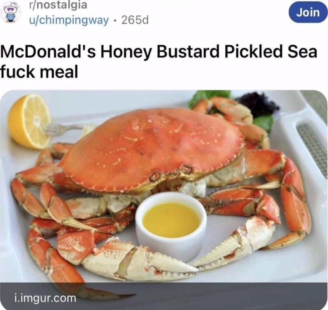 wey nostalgia uchimpingway 265d McDonalds Honey Bustard Pickled Sea fuck meal