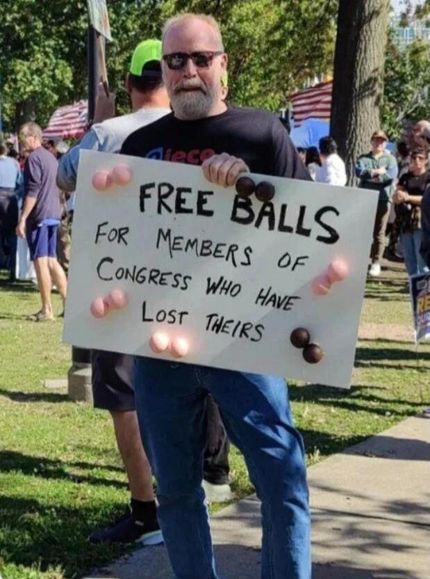 FREE BALLS FOR MEMBERS OF CONGRESS WHO HAVE LOST THEIR BALLS