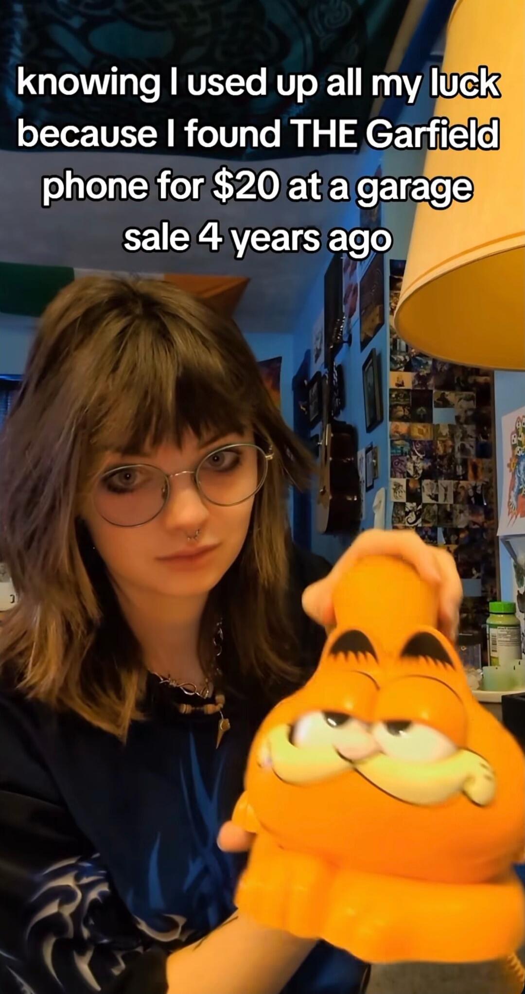 knowing I used up all my luck because I found THE Garfield phone for $20 at a garage sale 4 years ago