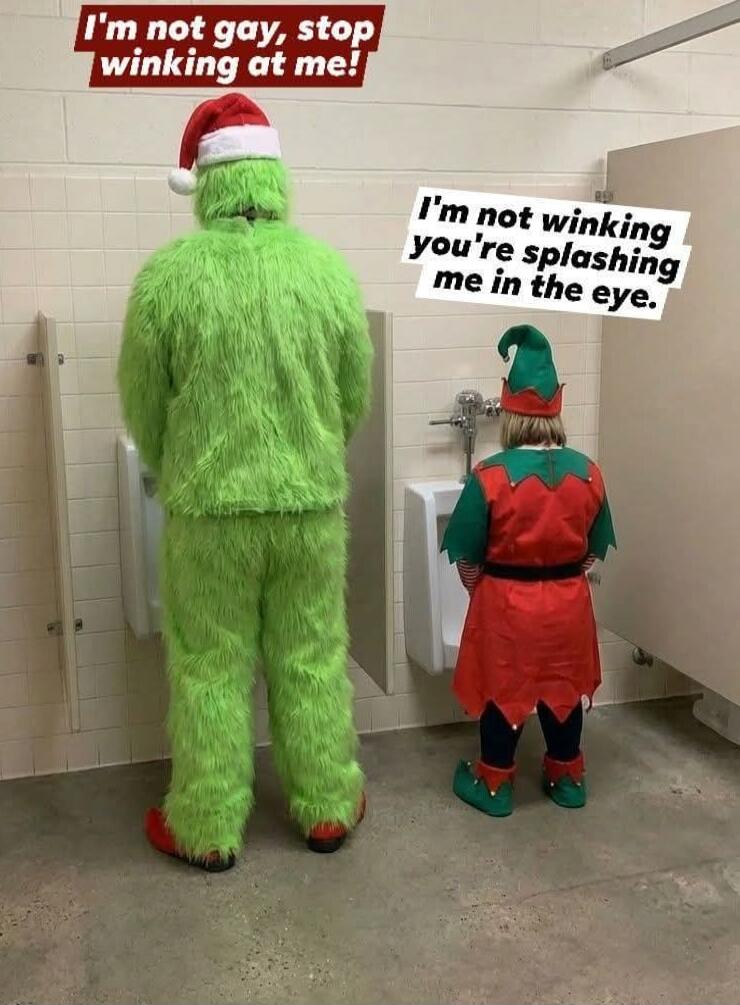 I'm not gay, stop winking at me! I'm not winking you're splashin me in the eye.