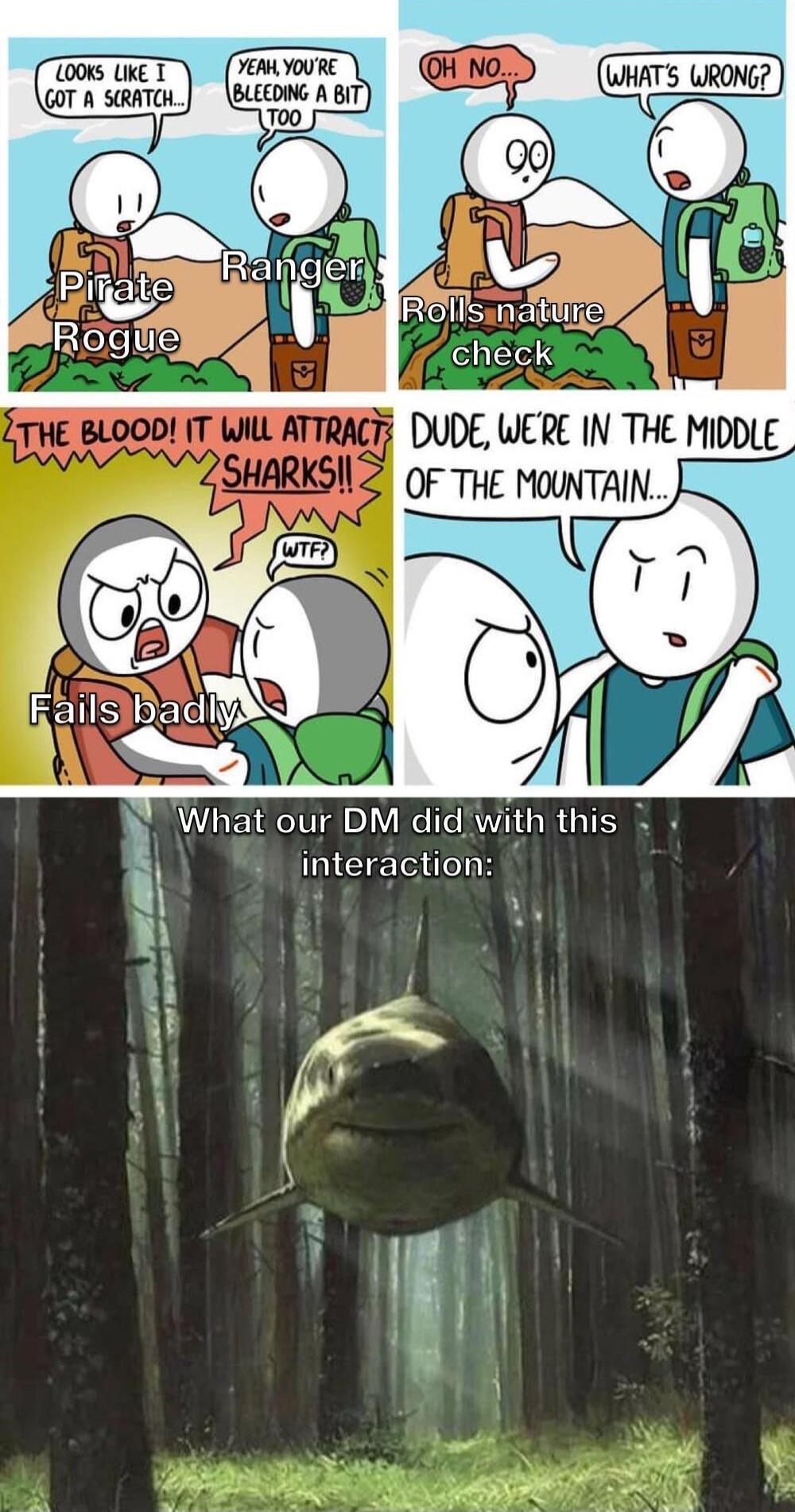 L0OKS UIKE T YEMYOURE COT A SRATCH m ABIT ROTsnatuicygd check y What our DM did with this interaction