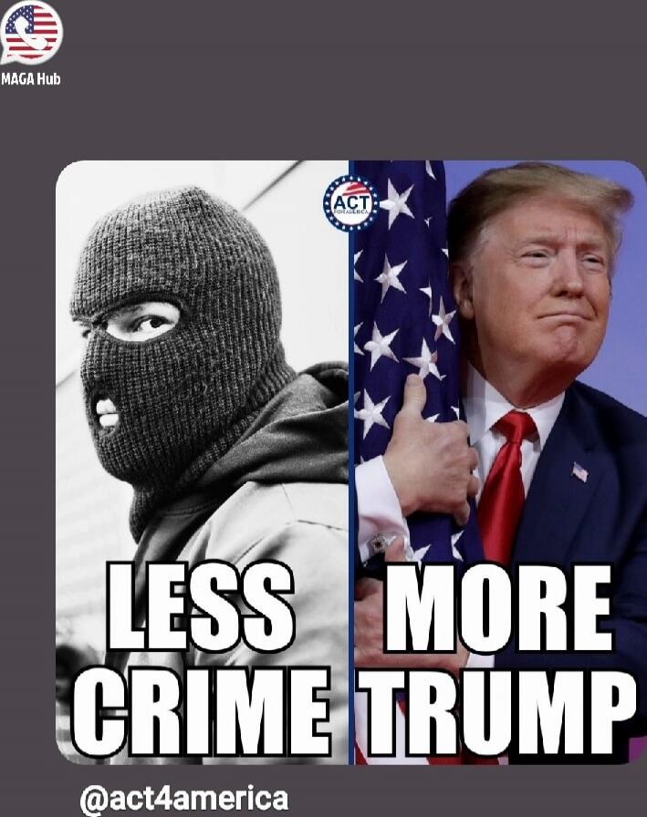 LESS CRIME MORE TRUMP