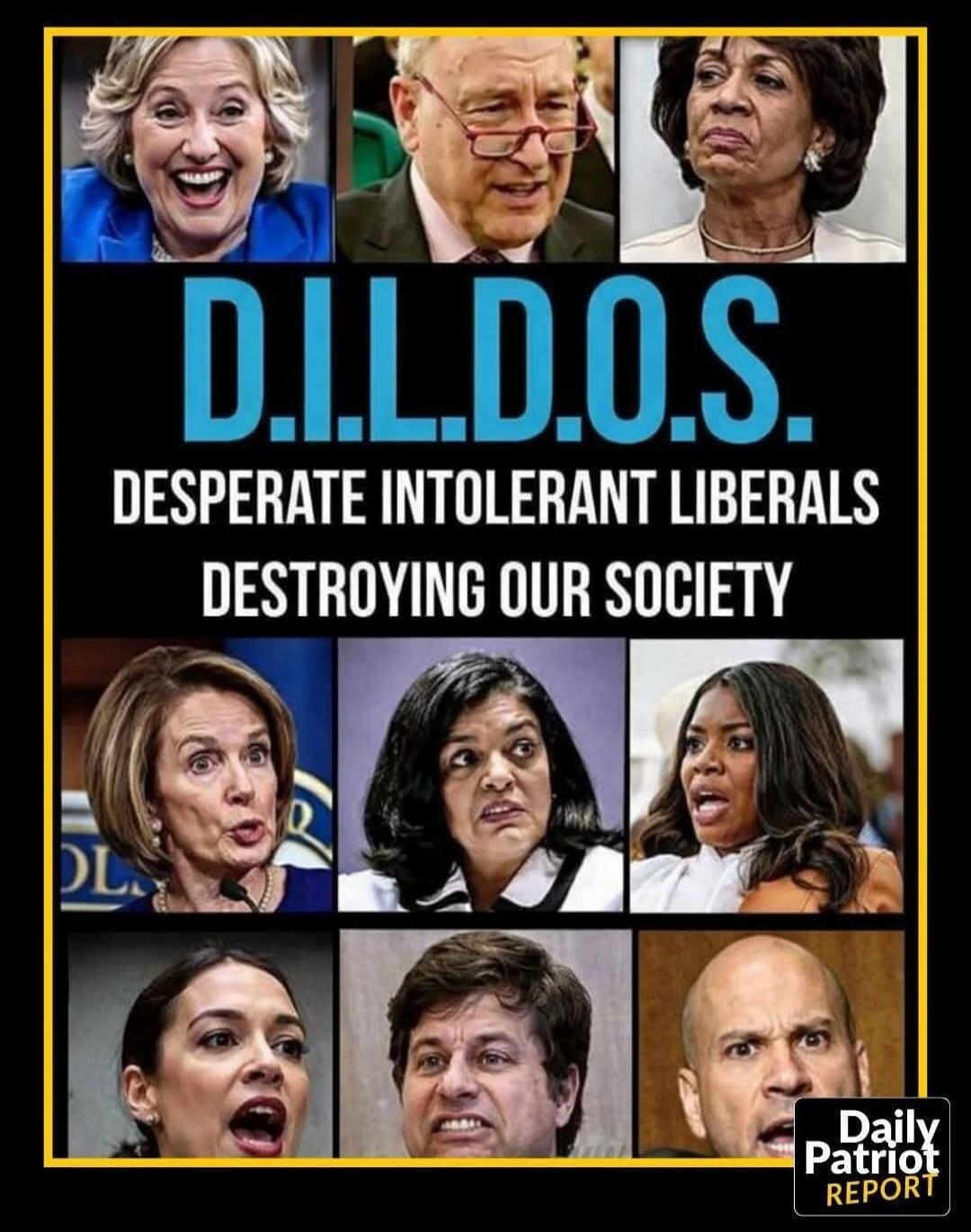 D.I.L.D.O.S. DESPERATE INTOLERANT LIBERALS DESTROYING OUR SOCIETY Daily Patriot Report