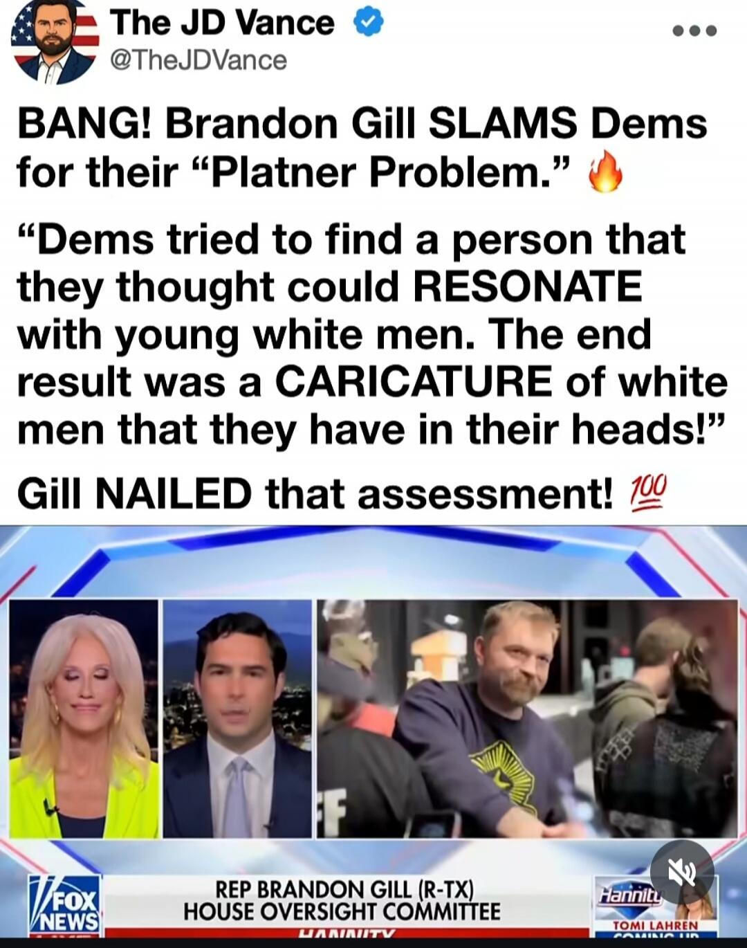 The JD Vance @TheJDVance BANG! Brandon Gill SLAMS Dems for their 