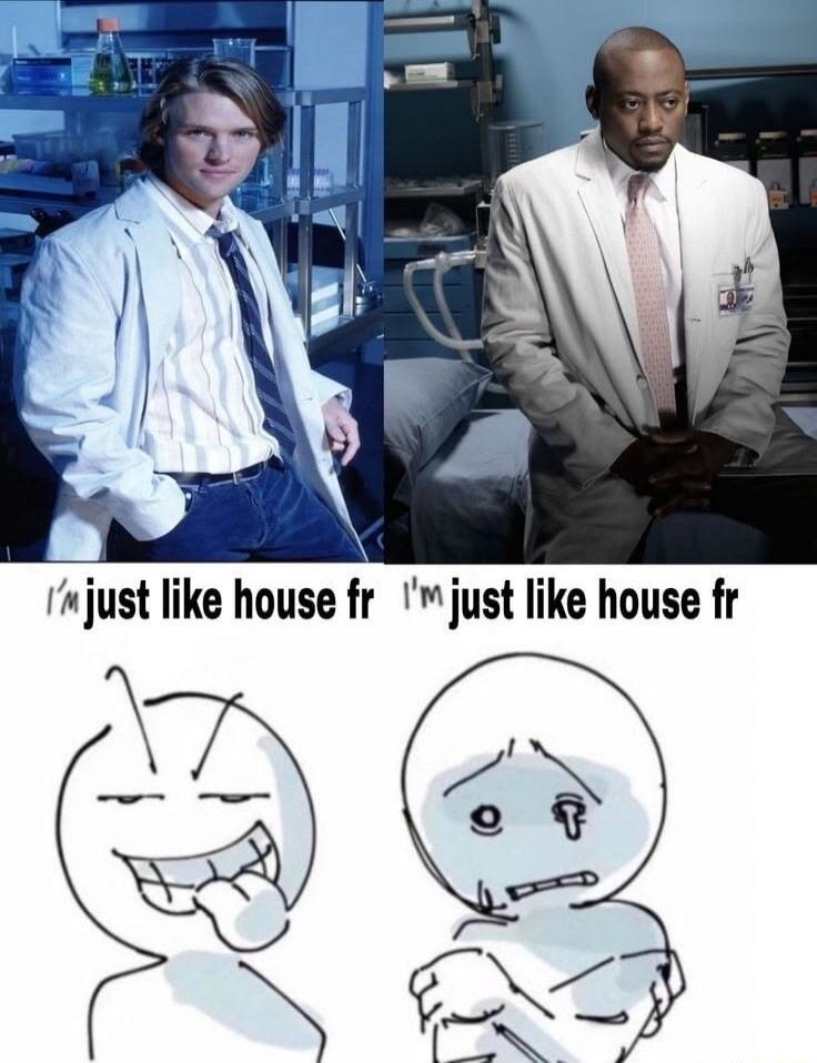 I'm just like house fr I'm just like house fr