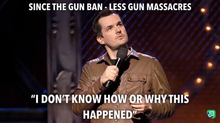 SINCE THE GUN BAN LESS GUN MASSACRES