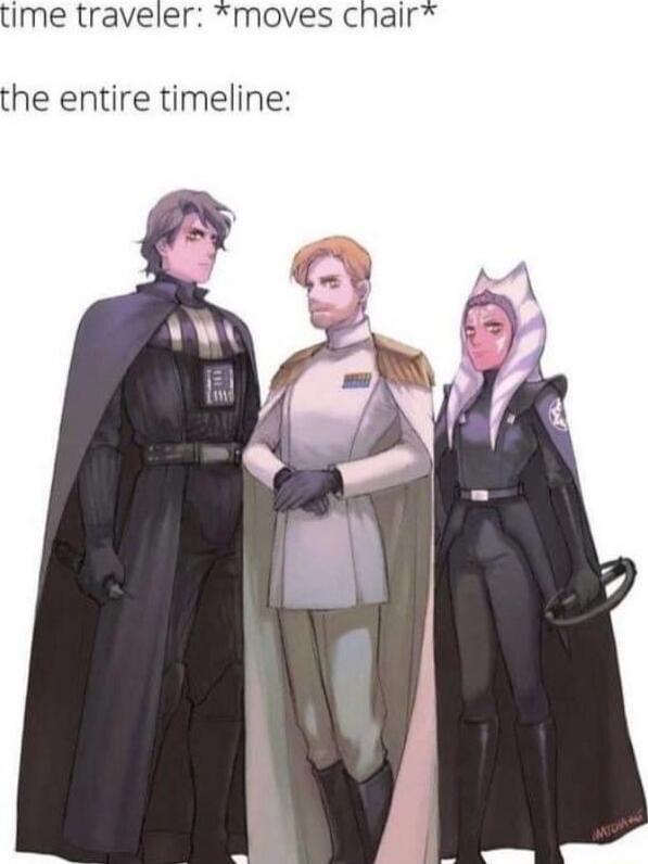 time traveler moves chair the entire timeline