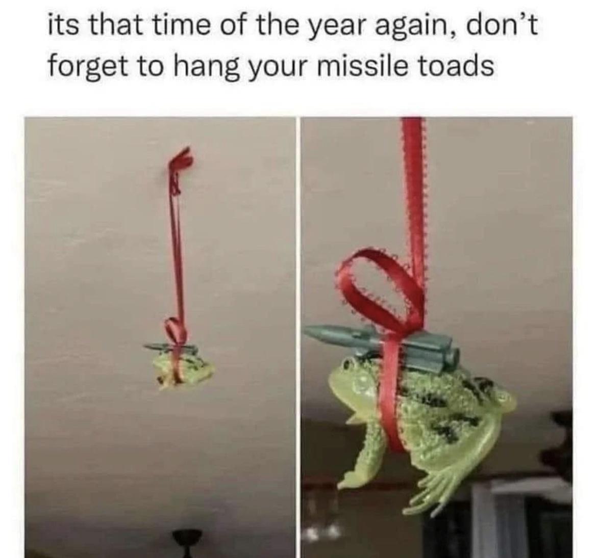 its that time of the year again dont forget to hang your missile toads