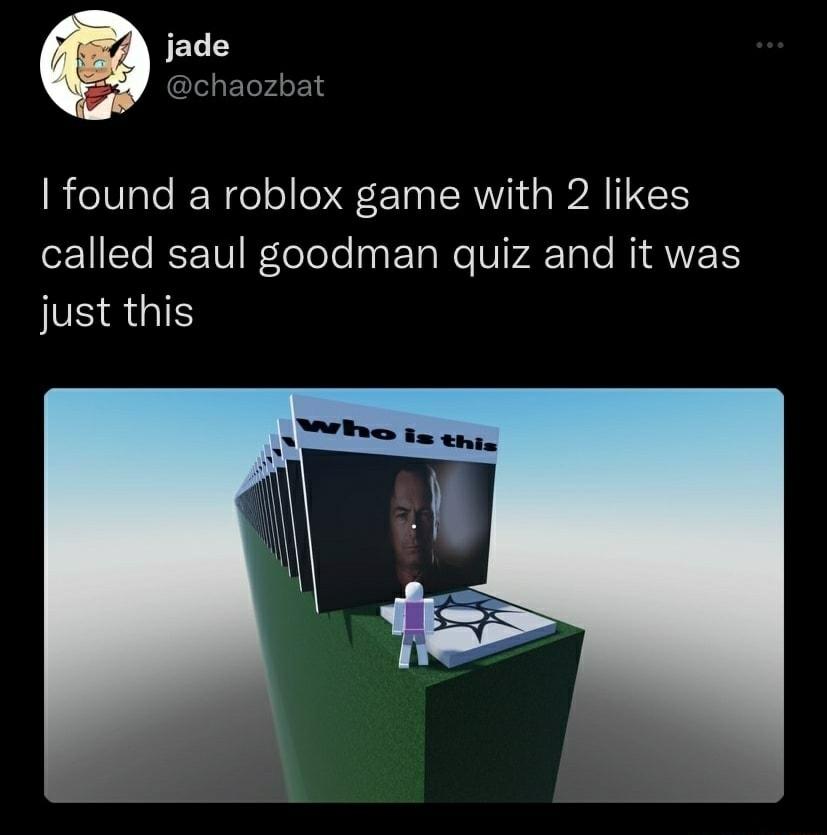 jade chaozbat found a roblox game with 2 likes zl STe R TW telele y T N VI PATa e NIV TS just this