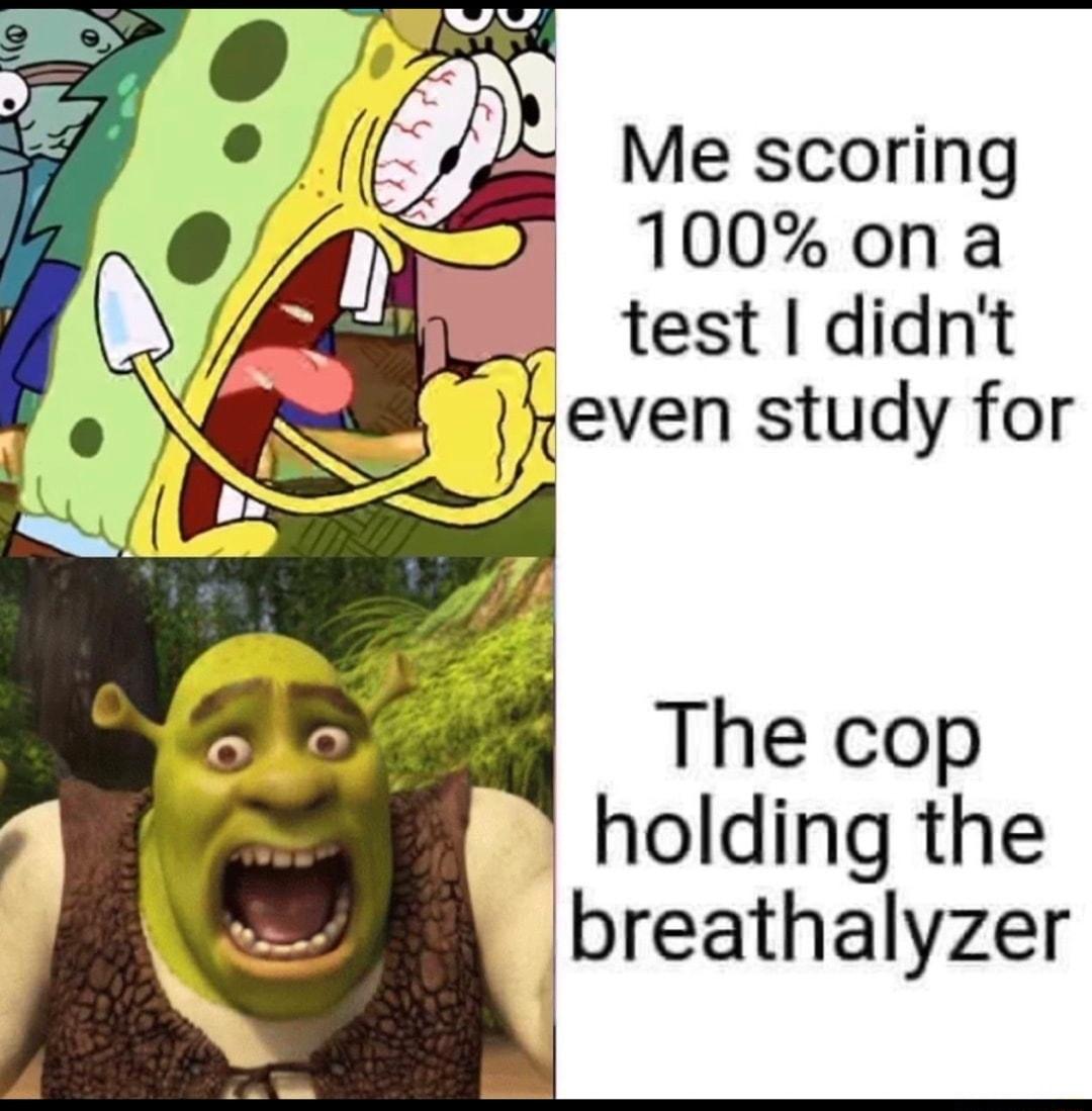 Me scoring 100 on a test didnt even study for