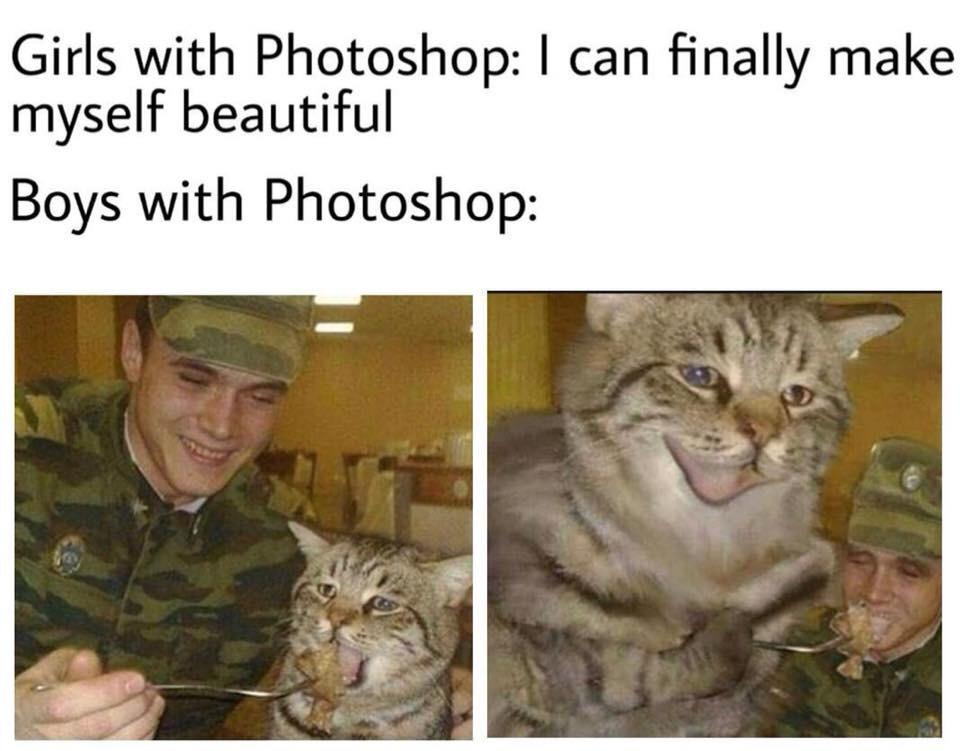 Girls with Photoshop can finally make myself beautiful Boys with Photoshop