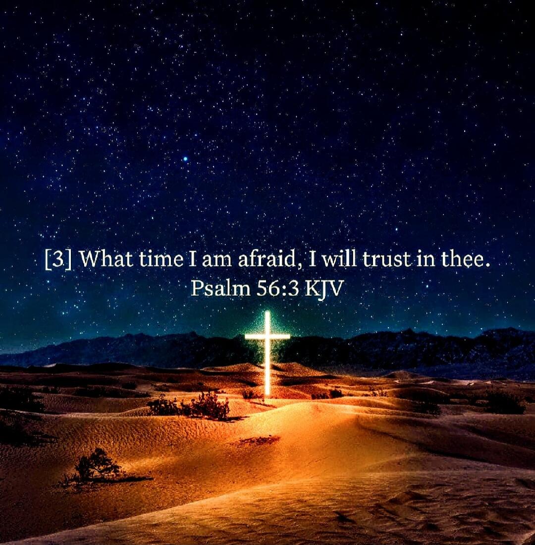 [3] What time I am afraid, I will trust in thee. Psalm 56:3 KJV