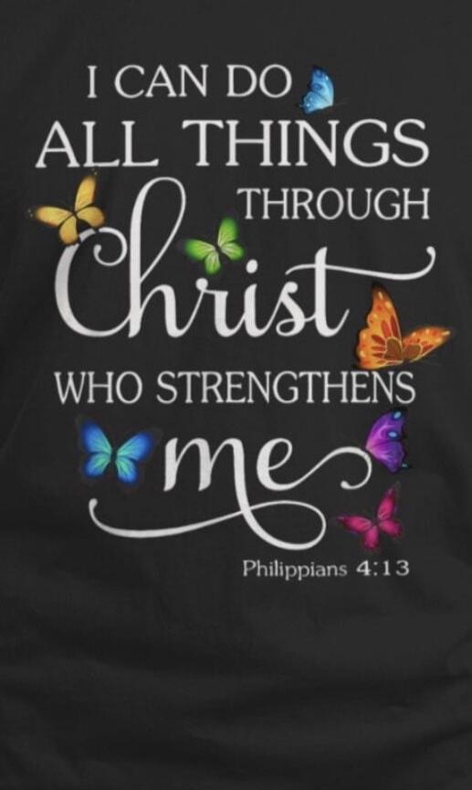 I CAN DO ALL THINGS THROUGH Christ WHO STRENGTHENS me Philippians 4:13