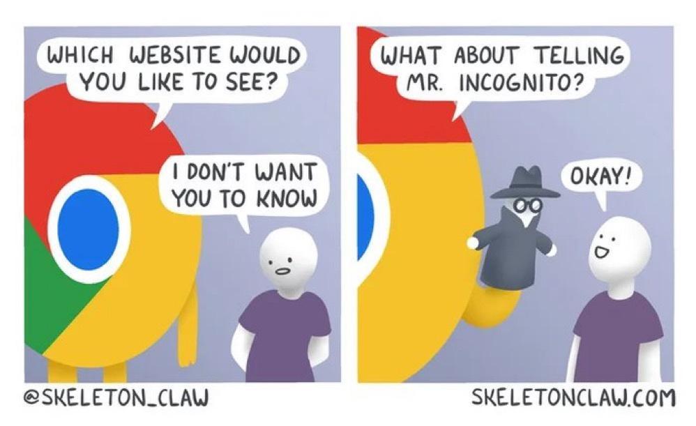 WHICH WEBSITE WOULD YOU LIKE TO SEE 1 DONT WANT YOU TO KNOW o SKELETON_CLA WHAT ABOUT TELLING MR INCOGNITO OKAY SKELETONCLAWCOM Q