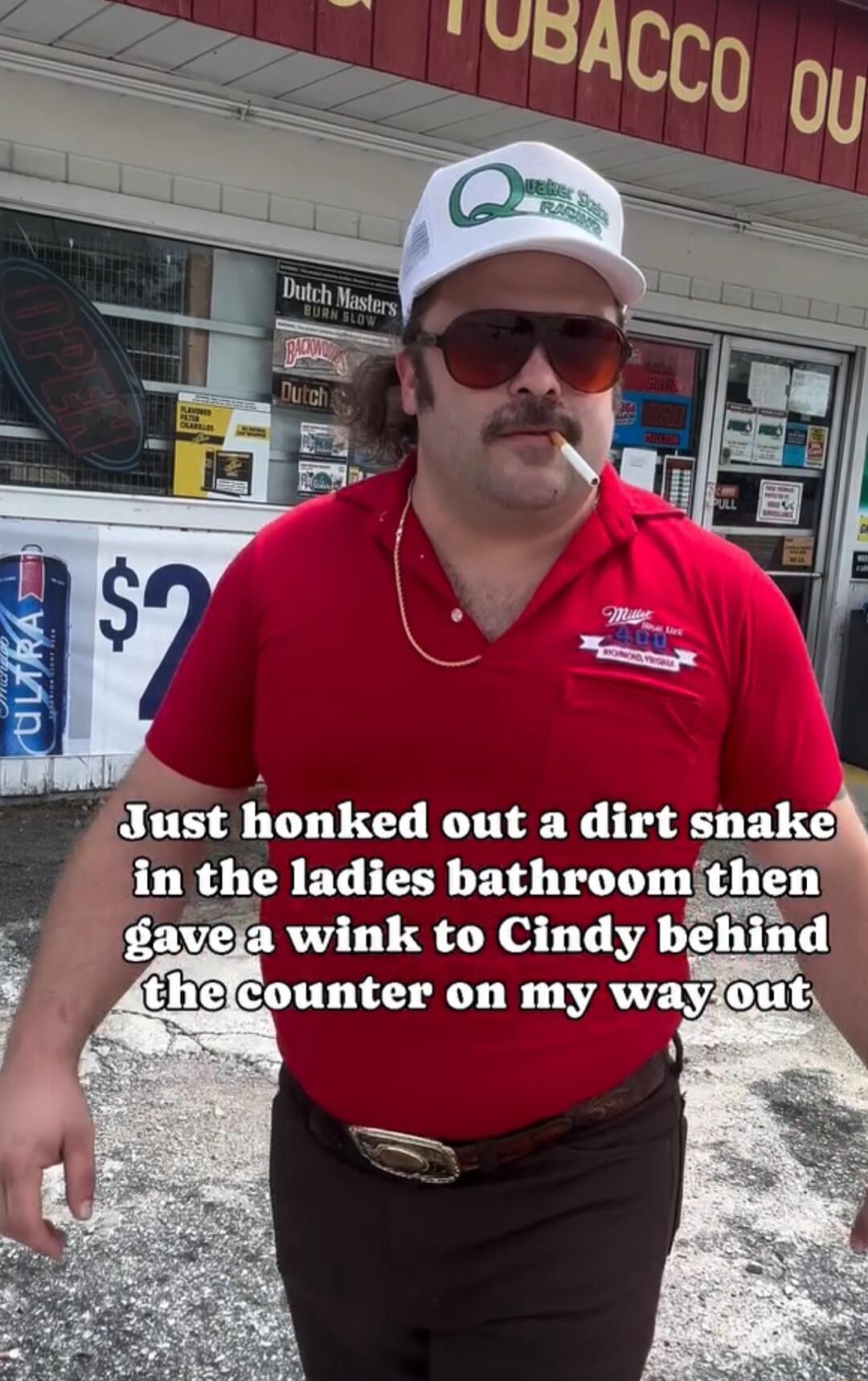 he ladies bathroomit 4 eja wink to Cindy behind thelcounter on my waylout