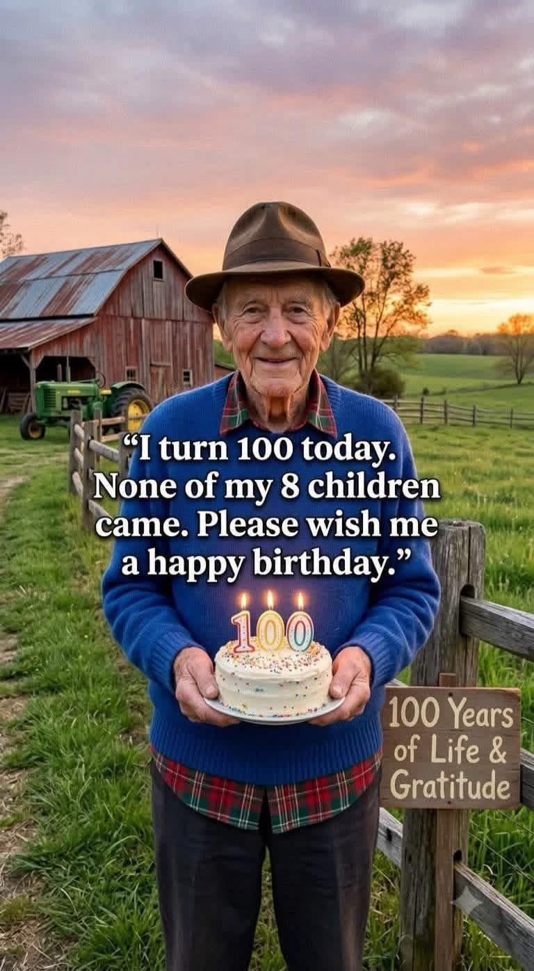 I turn 100 today. None of my 8 children came. Please wish me a happy birthday. 100 Years of Life & Gratitude