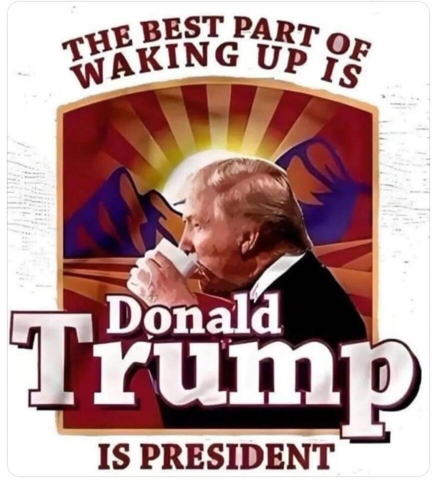 THE BEST PART OF WAKING UP IS Donald Trump IS PRESIDENT