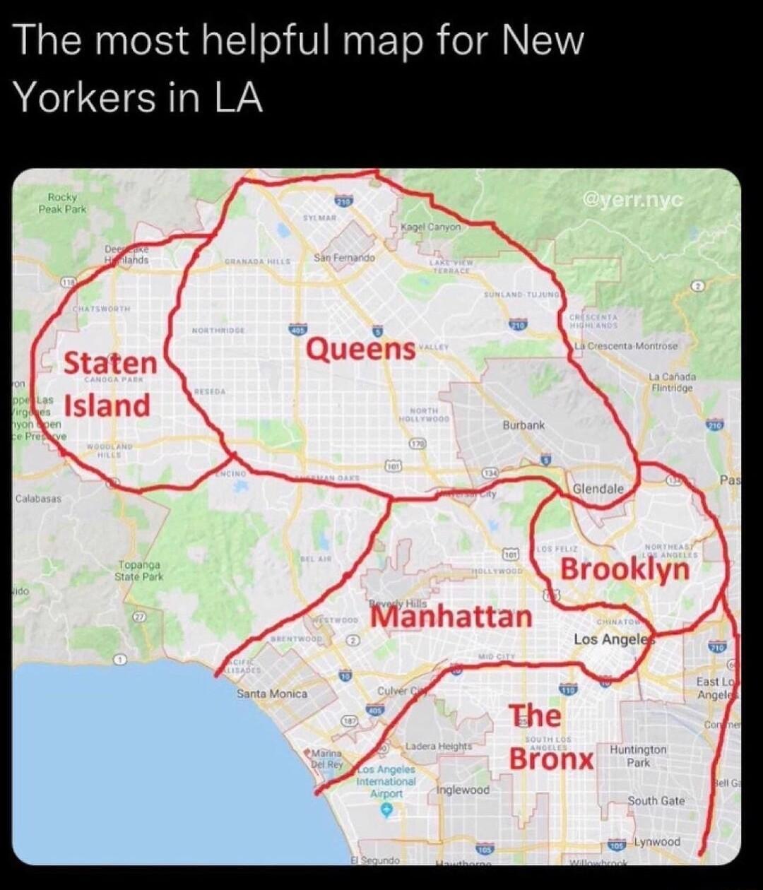 The most helpful map for New Yorkers in LA