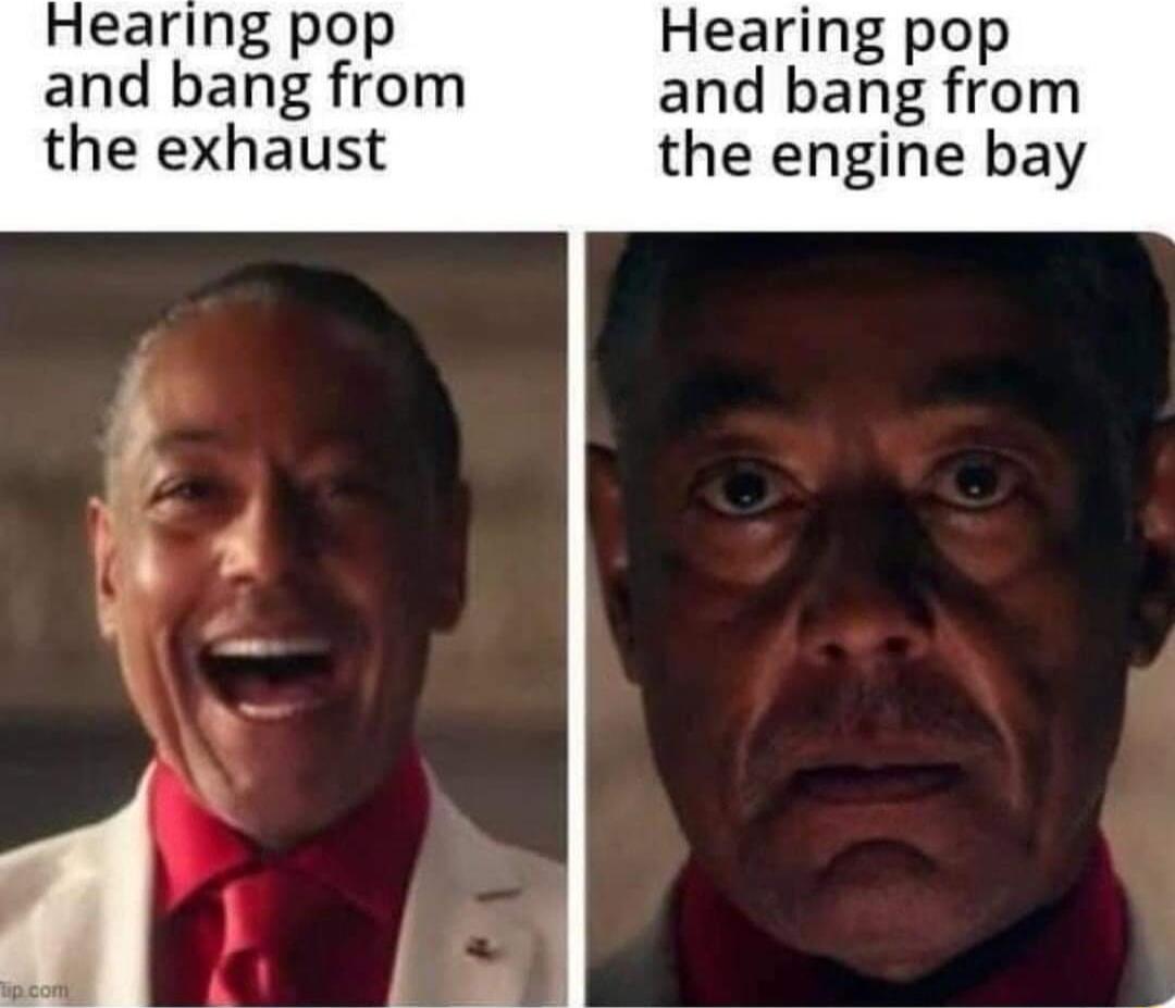 Hearing pop Hearing pop and bang from and bang from the exhaust the engine bay