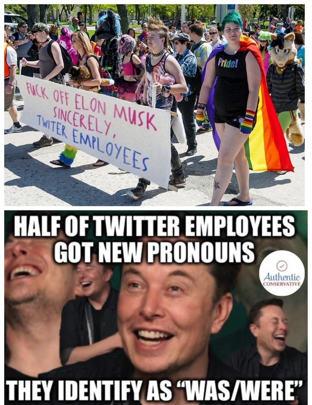 HALF OF TWITTER EMPLOYEES GOT NEW PRONOUNS THEY IDENTIFY AS WASWERE