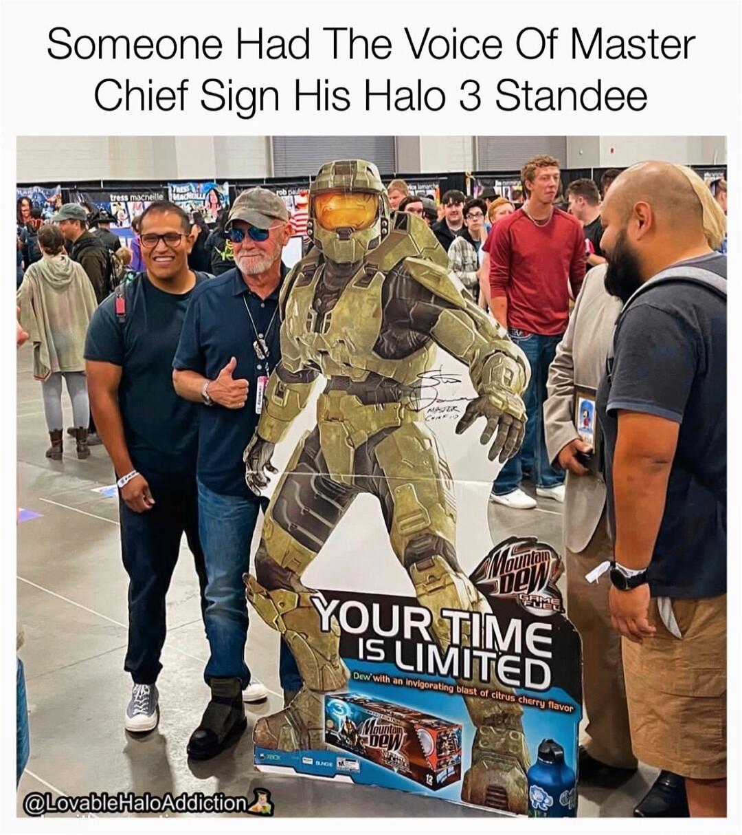 Someone Had The Voice Of Master Chief Sign His Halo 3 Standee