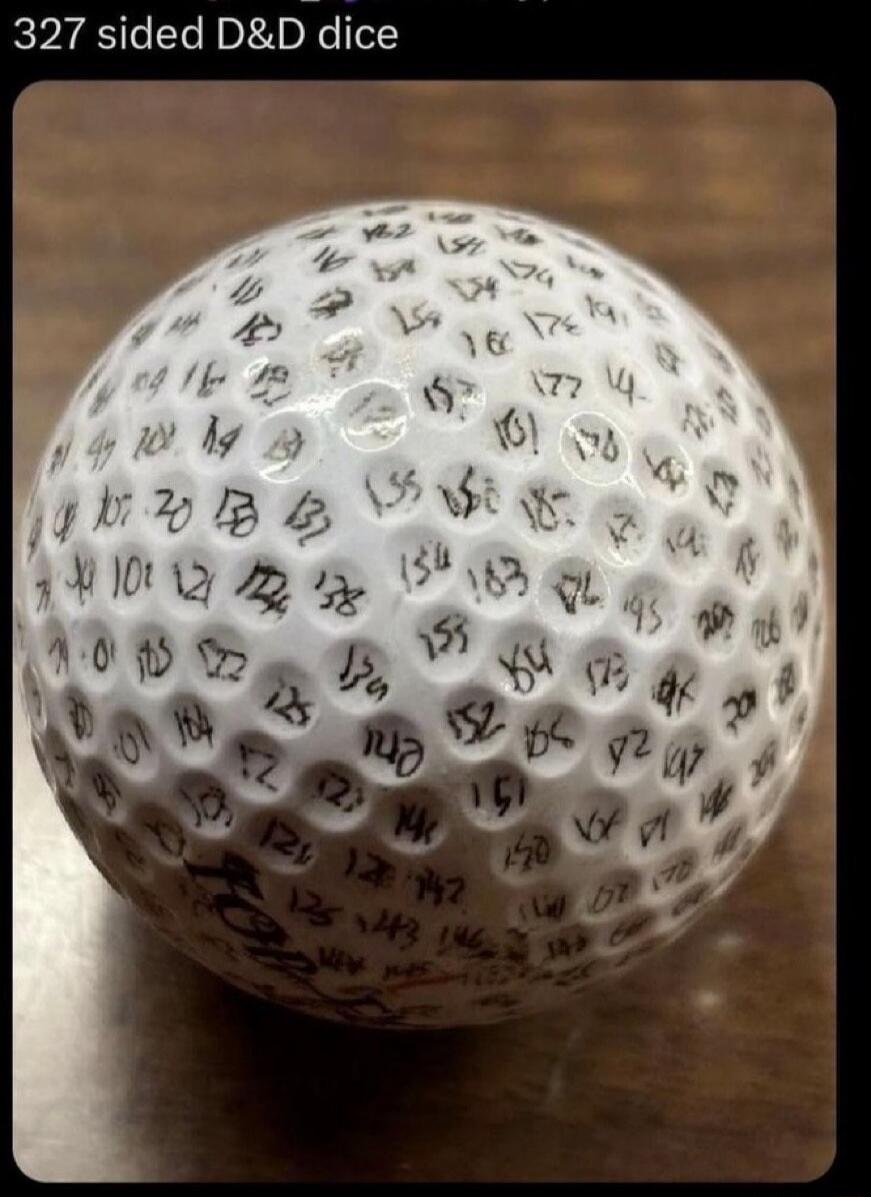 327 sided D&D dice
