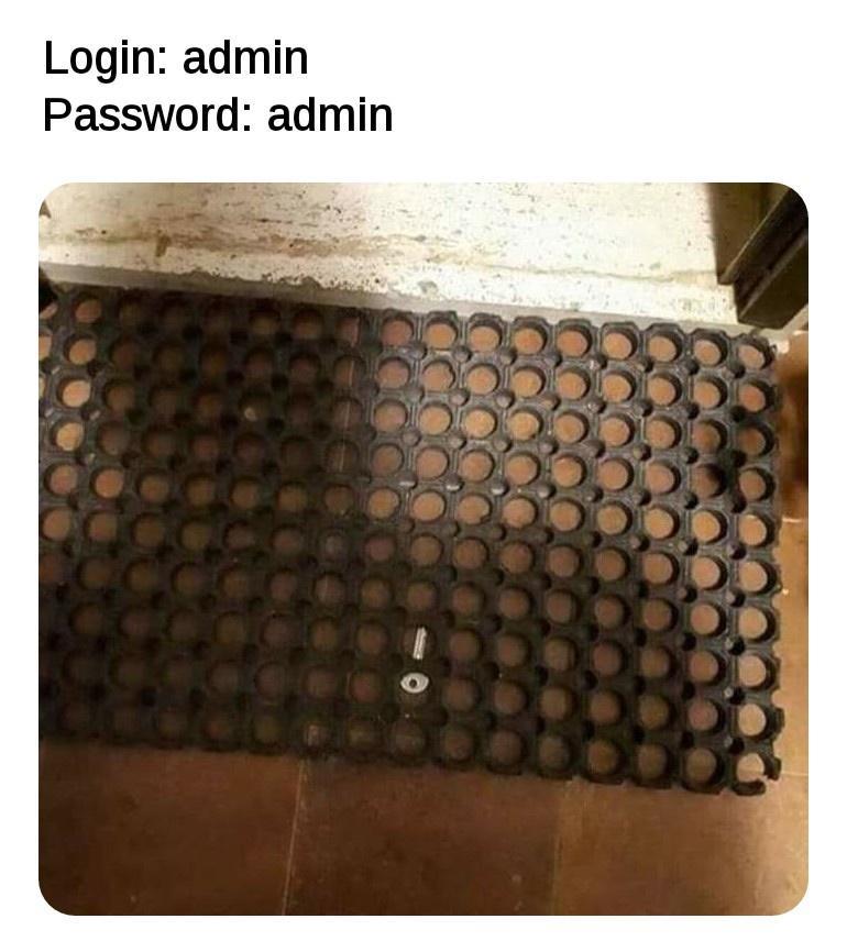 Login admin Password admin