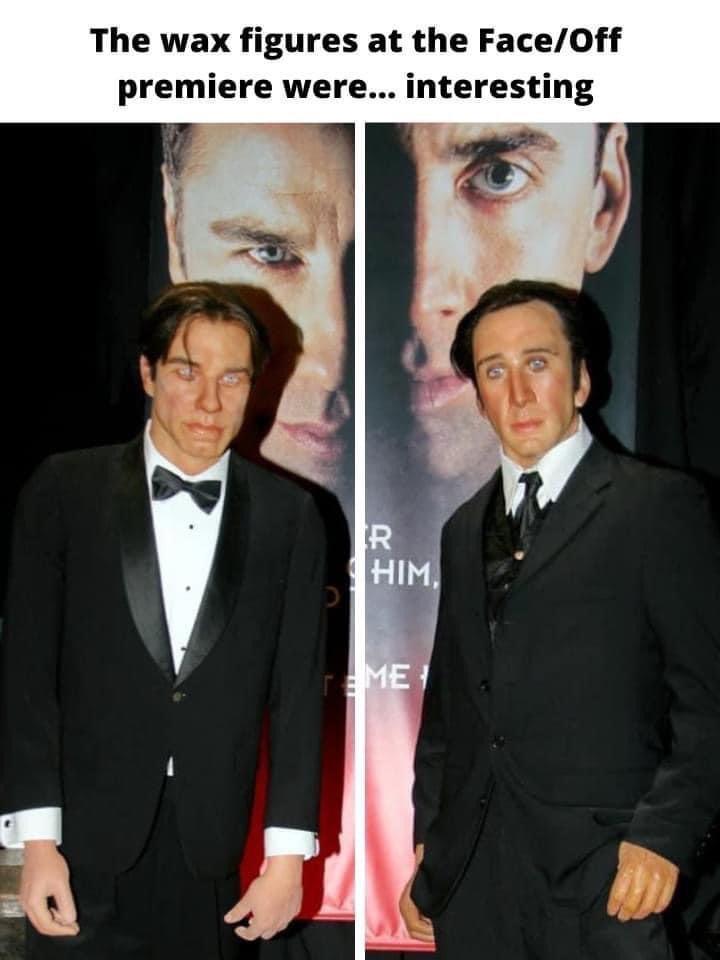 The wax figures at the FaceOff premiere were interesting