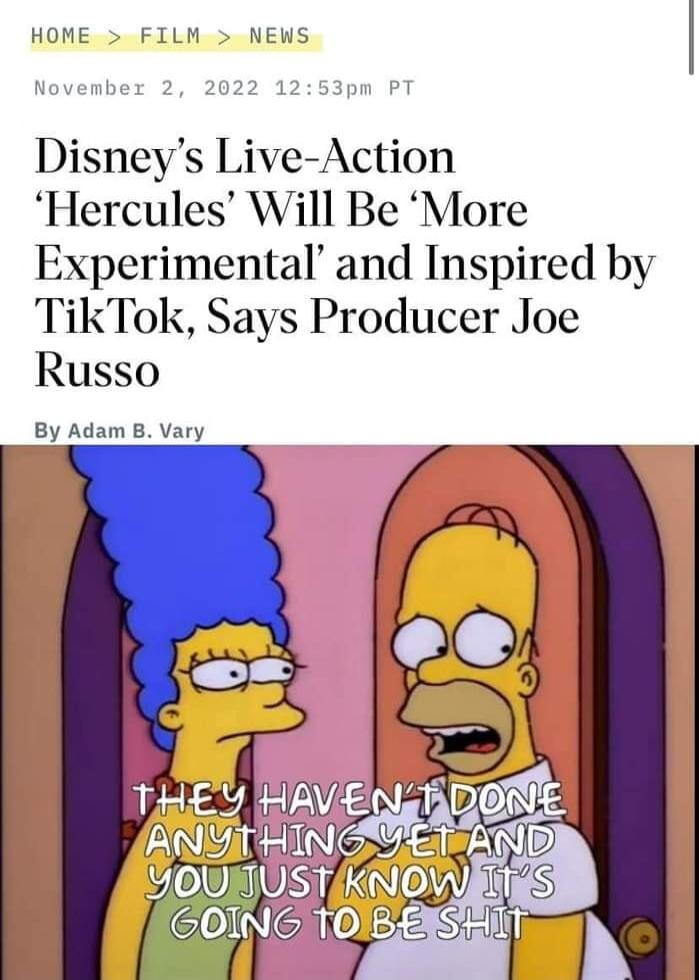 HOME FILM NEWS Disneys Live Action Hercules Will Be More Experimental and Inspired by TikTok Says Producer Joe Russo By Adam B Vary