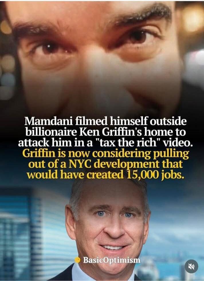 Mamdani filmed himself outside billionaire Ken Griffin's home to attack him in a 