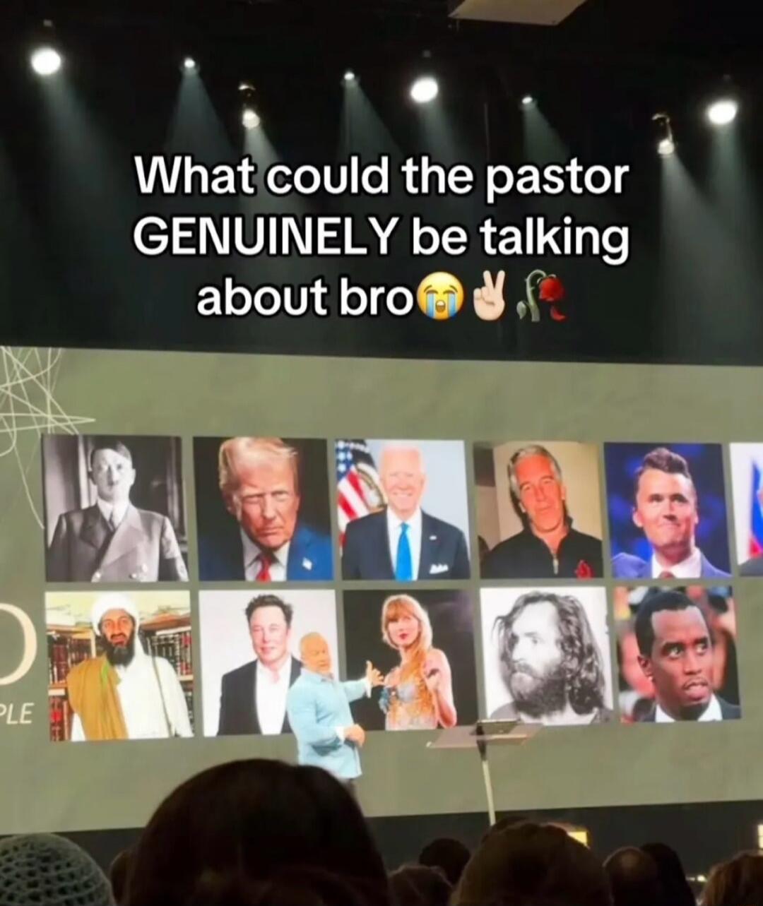 What could the pastor GENUINELY be talking about bro😭👌🌹