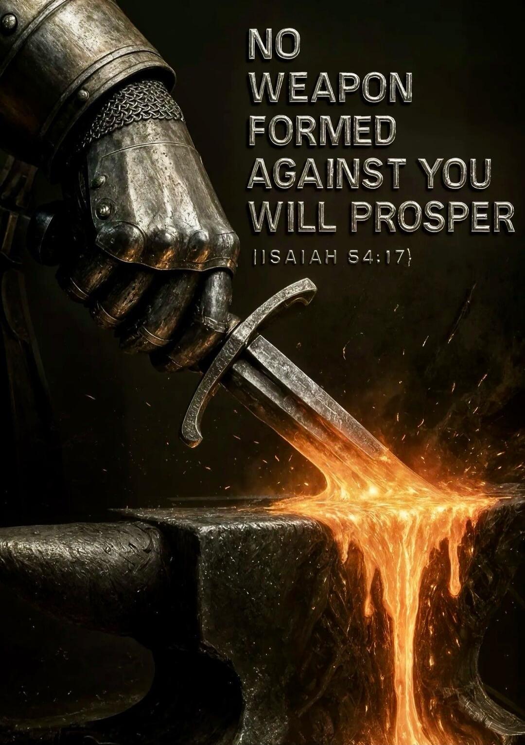 NO WEAPON FORMED AGAINST YOU WILL PROSPER II ISAIAH 54:17