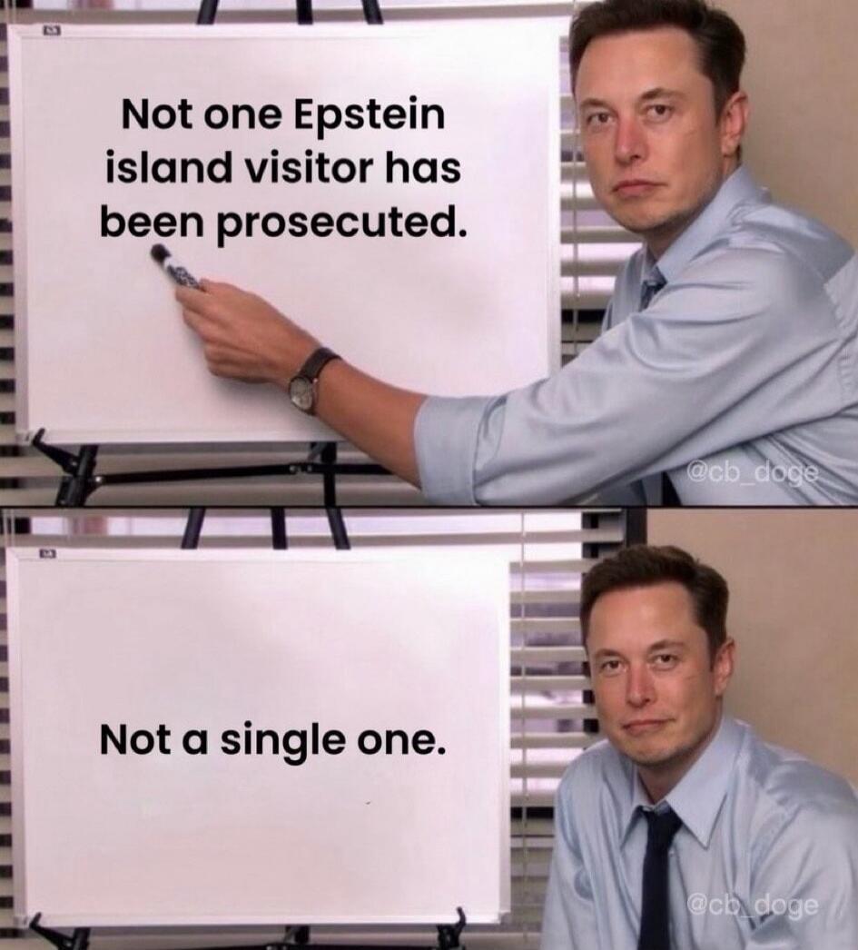 Not one Epstein island visitor has been prosecuted.
Not a single one.