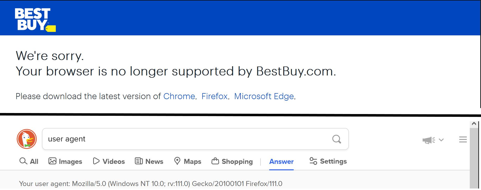 Were sorry Your browser is no longer supported by BestBuycom o5 e e