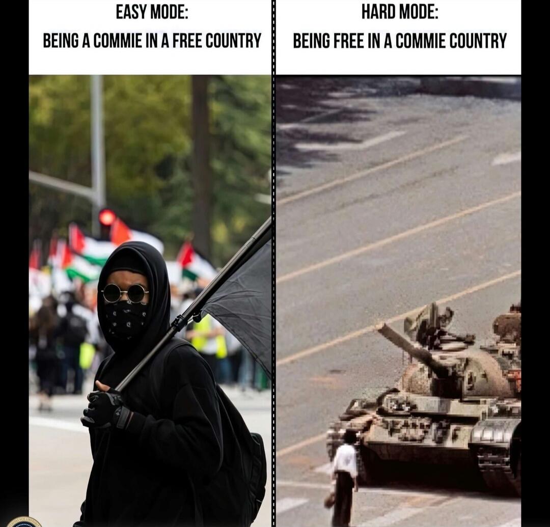 EASY MODE: BEING A COMMIE IN A FREE COUNTRY
HARD MODE: BEING FREE IN A COMMIE COUNTRY