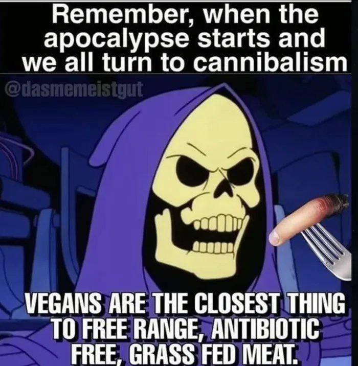 ENENEE AT ER U apocalypse starts and LR OTg o R CREU L ENTR 1 e VEGANS ARE THE CLOSEST THING TO FREE RANGE ANTIBIOTIC L R R T