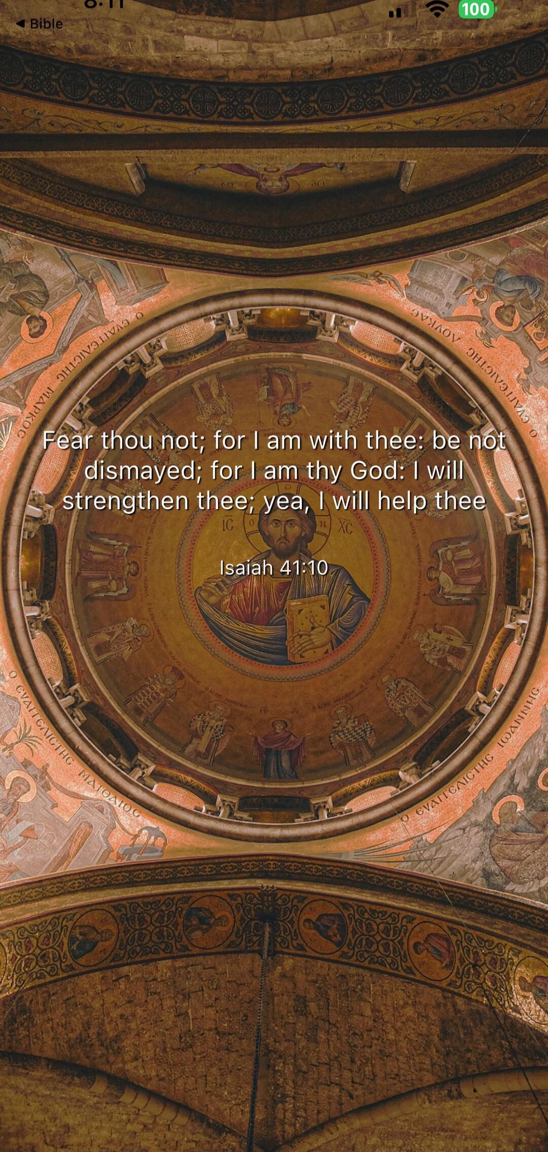 Fear thou not; for I am with thee: be not dismayed; for I am thy God: I will strengthen thee: yea, I will help thee
Isaiah 41:10