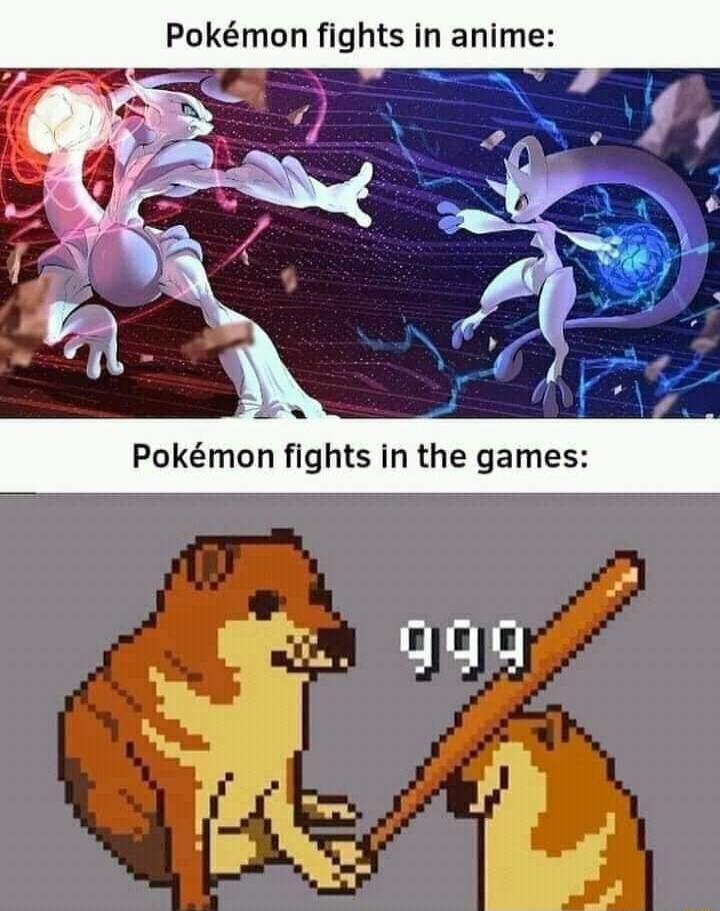 Pokmon fights in anime