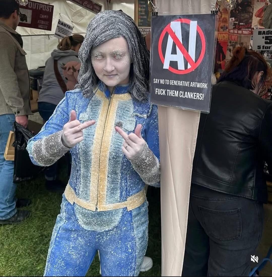 NO AI SAY NO TO GENERATIVE ARTWORK FUCK THEM CLANKERS!