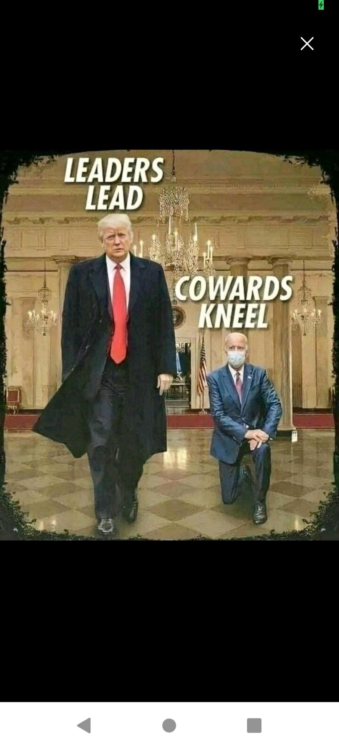 LEADERS LEAD
COWARDS KNEEL