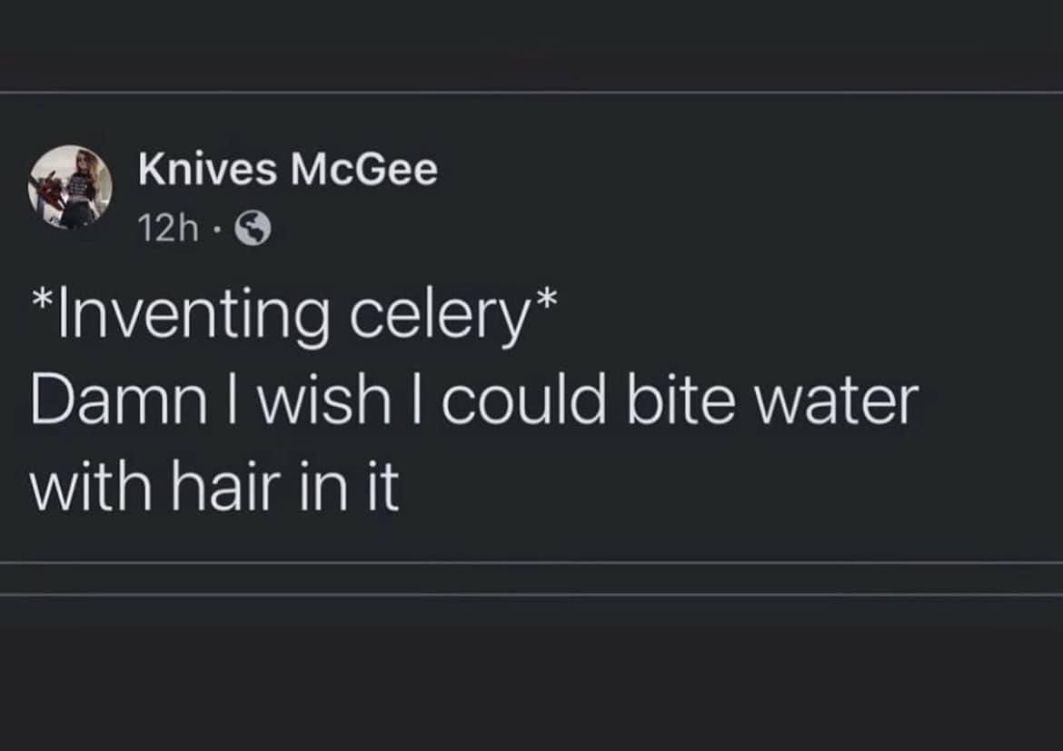 Knives McGee e d 3 12h Inventing celery Damn wish could bite water WilaRaEllaTale