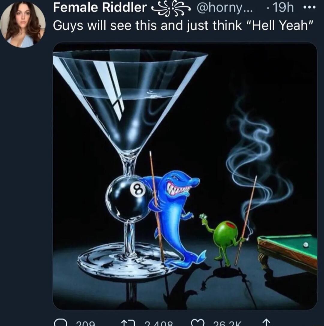 Female Riddler S horny 19h Guys will see this and just think Hell Yeah