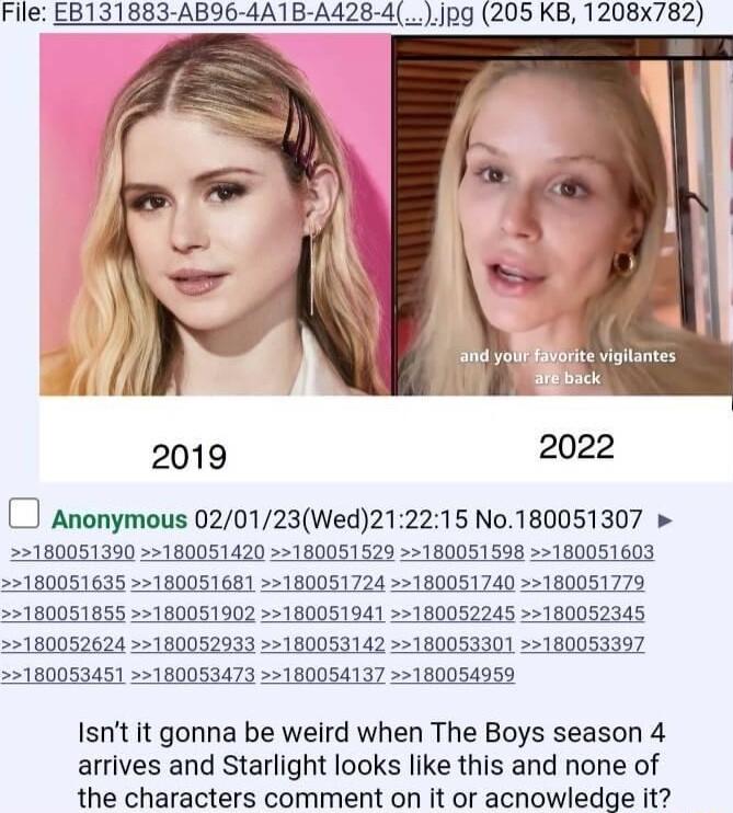 2019 2022 Anonymous 020123Wed212215 No180051307 22180051390 180051420 2180051529 180051598 180051603 180051635 2180051681 180051724 180051740 180051779 180051855 180051902 180051941 180052245 180052345 180052624 180052933 180053142 180053301 180053397 22180053451 180053473 180054137 180054959 Isnt it gonna be weird when The Boys season 4 arrives and Starlight looks like this and none of the charac