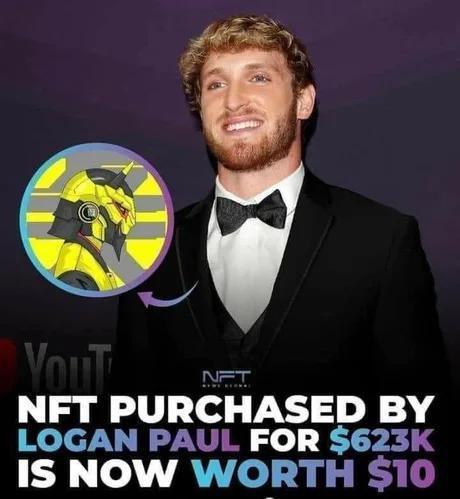 NFT PURCHASED BY LOGAN PAUL FOR 623K IS NOW WORTH 10