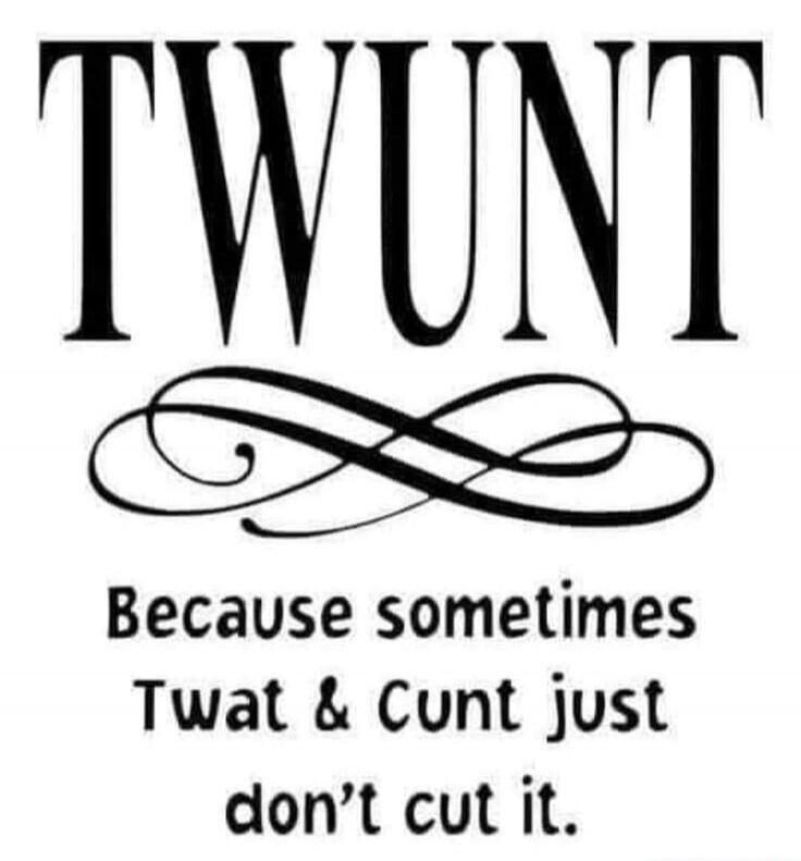 TWUNT Because sometimes Twat & Cunt just don't cut it.