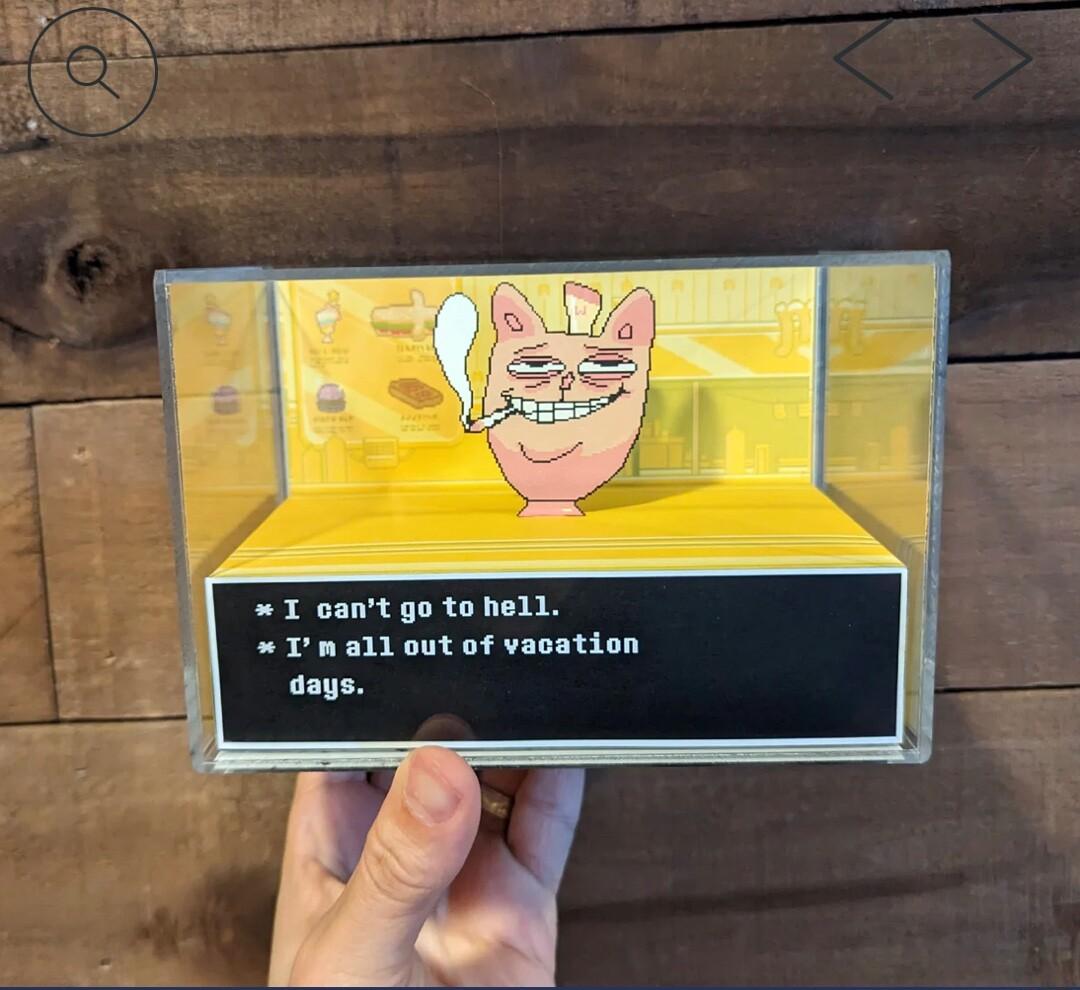 1 cant go to hell Tm al1 out of vacation aays