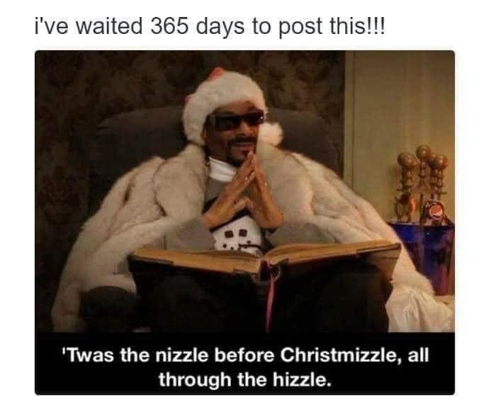 ive waited 365 days to post this Twas the nizzle before Christmizzle all through the hizzle